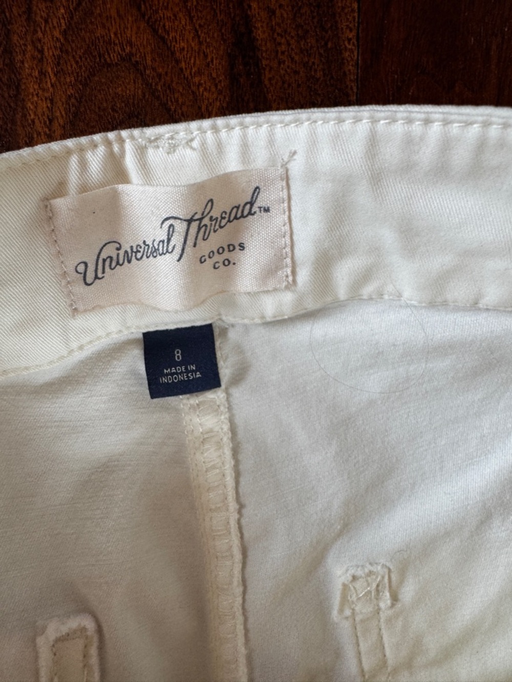 Universal Thread Ivory Cotton Barrel Pants Utility Style 8 - Picture 2 of 5